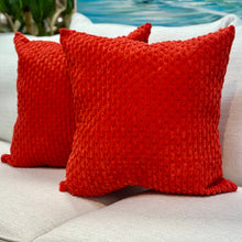 Load image into Gallery viewer, Red Textured Pillow

