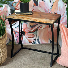 Load image into Gallery viewer, Wood/Metal Side Table
