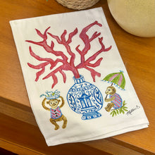 Load image into Gallery viewer, Monkeys &amp; Coral Towel
