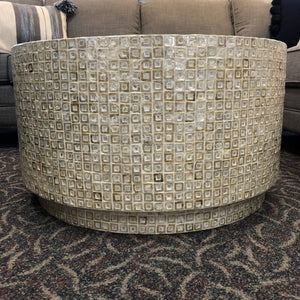 Round Capiz Shell Coffee Table