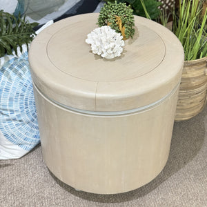 Light Wood Storage Side Table