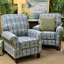 Load image into Gallery viewer, Navy/White Patterned Recliner
