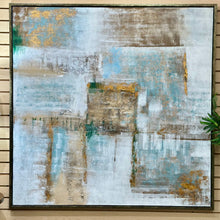 Load image into Gallery viewer, Teal/Aqua/Gold Abstract
