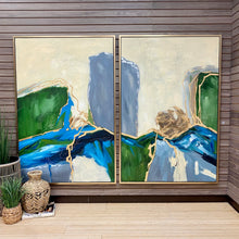 Load image into Gallery viewer, Green &amp; Grey Abstract II
