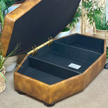Load image into Gallery viewer, Century Leather Storage Ottoman
