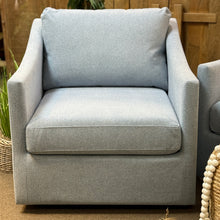 Load image into Gallery viewer, Powder Blue Swivel Chair
