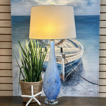 Load image into Gallery viewer, Blue Blown Glass Lamp
