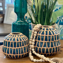 Load image into Gallery viewer, Lg Blue Tile Vase
