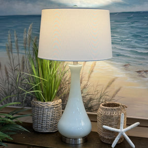 Spa Blue Glass Lamp