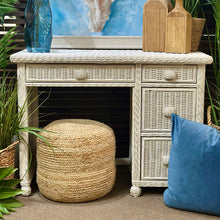 Load image into Gallery viewer, White Wicker Desk
