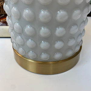 White Textured Glass Lamp