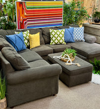Load image into Gallery viewer, 6PC Charcoal Grey Sectional W/Otto
