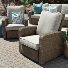 Load image into Gallery viewer, Outdoor Resin Wicker Recliner
