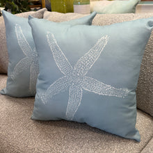 Load image into Gallery viewer, Light Blue Starfish Pillow
