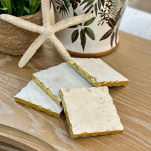 Load image into Gallery viewer, S/4 Gold/Marble Coasters
