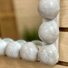 Load image into Gallery viewer, Washed White Knobby Mirror
