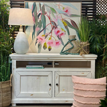 Load image into Gallery viewer, Distressed Farmhouse White Cabinet
