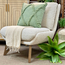 Load image into Gallery viewer, Modern Oatmeal Slipper Chair

