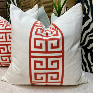 Orange Pattern Down Pillow