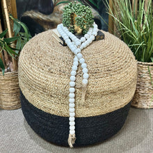 Load image into Gallery viewer, PB Black Jute Pouf
