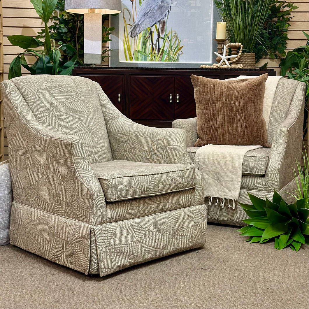 Sam Moore Taupe Swivel Glider