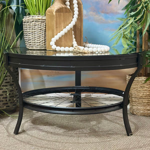 Glass Top Round Coffee Table