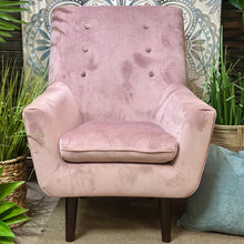 Load image into Gallery viewer, Blush Tufted Accent Chair

