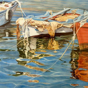 Wood Framed Boat Art