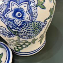 Load image into Gallery viewer, Blue/Green Floral Jar
