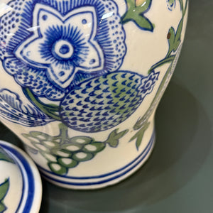Blue/Green Floral Jar