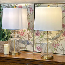 Load image into Gallery viewer, Glass/Brass Lamp
