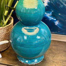 Load image into Gallery viewer, Spiral Teal Lamp

