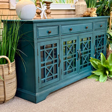 Load image into Gallery viewer, 60&quot; Teal Cabinet
