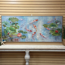 Load image into Gallery viewer, Hand Painted Koi Pond Art
