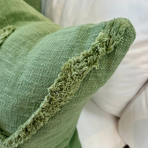 Green Tufted Down Pillow