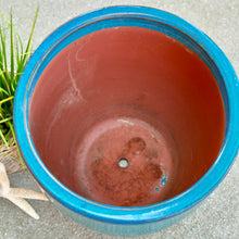 Load image into Gallery viewer, Glazed Turquoise Terracotta Planter
