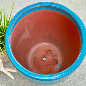 Glazed Turquoise Terracotta Planter