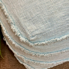 Load image into Gallery viewer, Light Blue Ruffle Pouf
