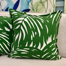 Load image into Gallery viewer, Green Palm Outdoor Pillow
