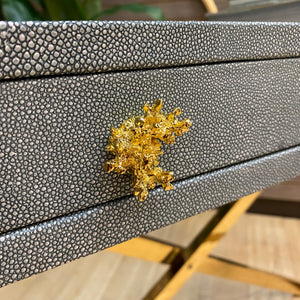 Faux Shagreen Console