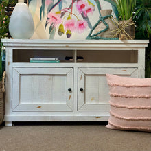 Load image into Gallery viewer, Distressed Farmhouse White Cabinet
