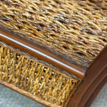 Load image into Gallery viewer, Wood &amp; Rattan Chairside Table

