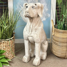 Load image into Gallery viewer, Wood Dog Statue
