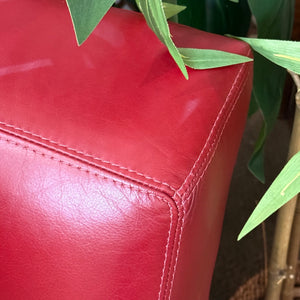 Pottery Barn Red Leather Chair