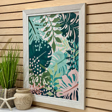 Load image into Gallery viewer, Green/Pink Tropical Leaves II
