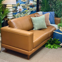 Load image into Gallery viewer, Modern Camel Leather Sofa
