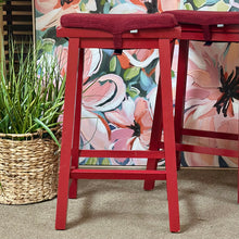Load image into Gallery viewer, Set/2 Red Bar Stools
