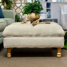 Load image into Gallery viewer, SQ Beige Tufted Ottoman

