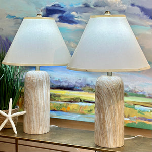 Taupe Marble-Look Lamp