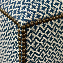 Load image into Gallery viewer, Custom Blue/White Ottoman
